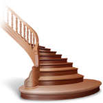 полукруглая деревянная лестница