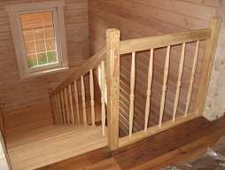 Комбинированная деревянная лестница №19